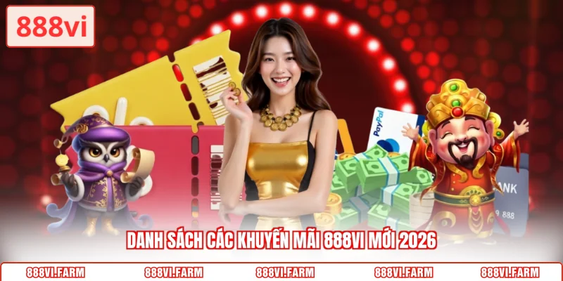 Danh sách các khuyến mãi 888VI mới 2026