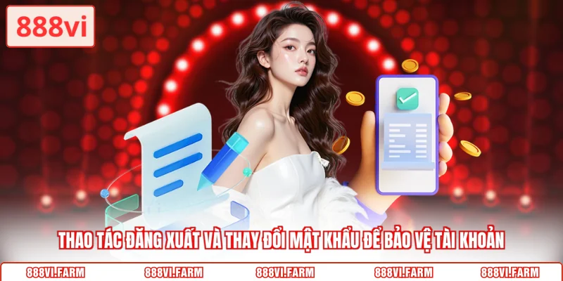 Thao tác đăng xuất và thay đổi mật khẩu để bảo vệ tài khoản
