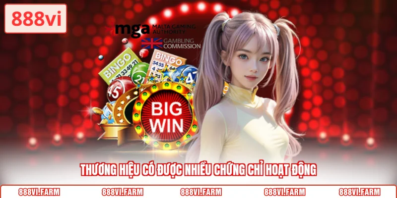 Thương hiệu có được nhiều chứng chỉ hoạt động